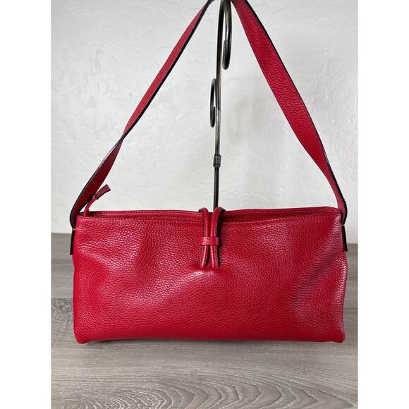 Burberry Red Grained Leather Horn Toggle Shoulder bag - Picture 10 of 10